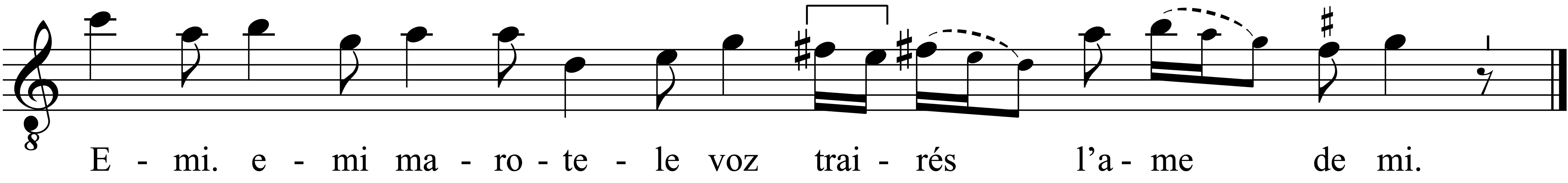 Refrain musical notation
